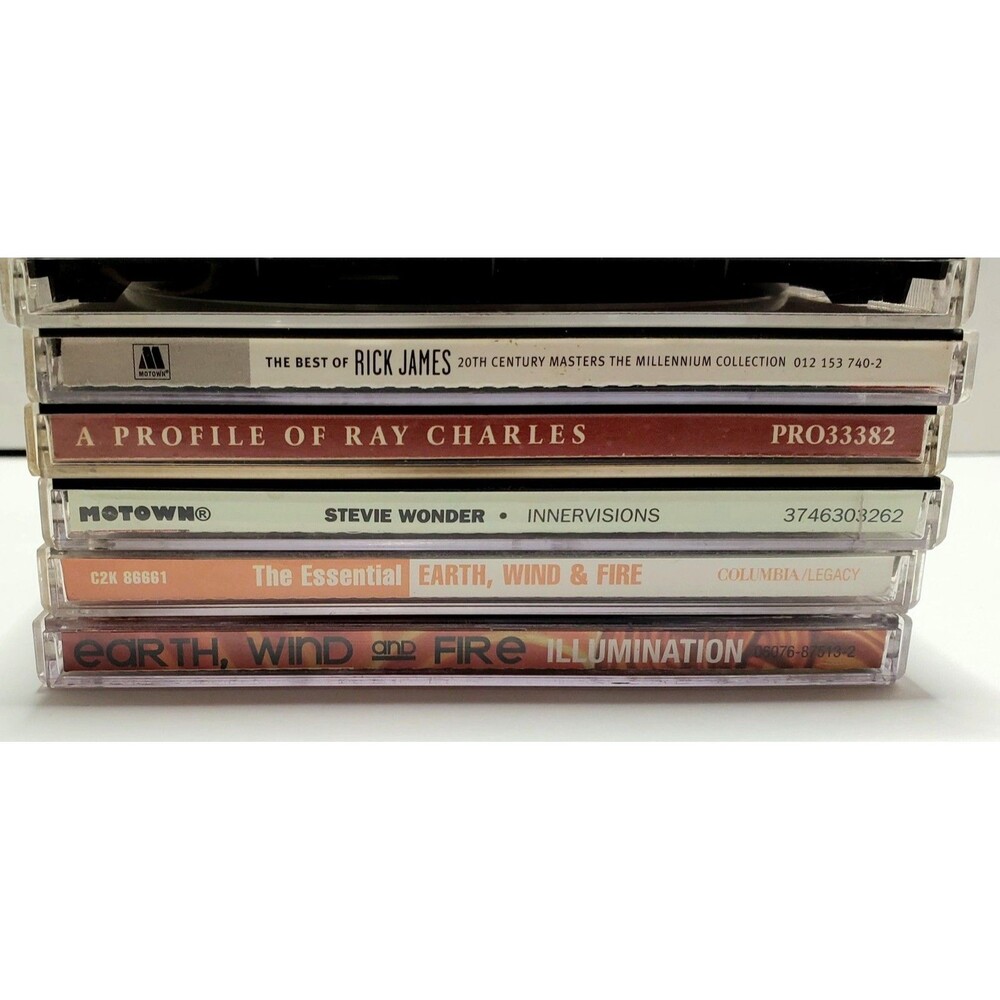 R&B Soul CD Lot Rick James Earth Wind & Fire Stevie Wonder Ray Charles Hits